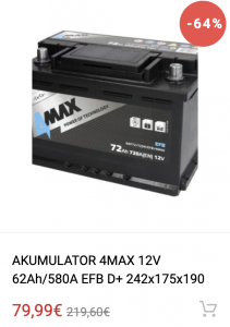 Akumulator 4MAX na kruno.si