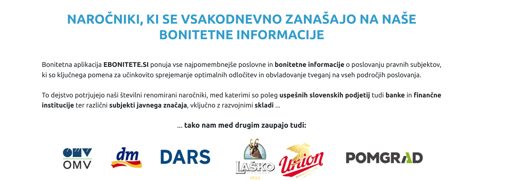 bonitetne informacije - ključne besede